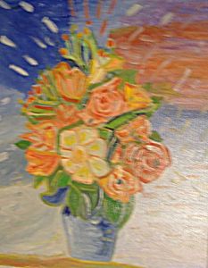 Voir le détail de cette oeuvre: Bouquet de rose epanouie