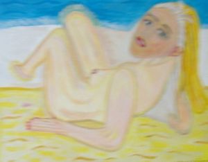 Voir le détail de cette oeuvre: Blondine sur la plage